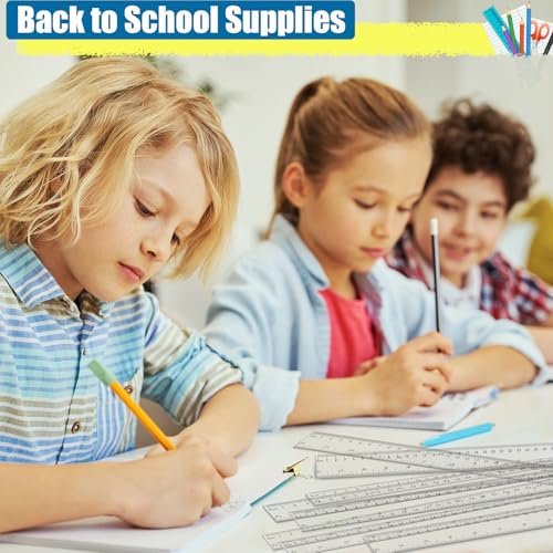 Ruler, 32 Pack 12 Inch Clear Plastic Rulers Bulk for Classroom - color: Clear