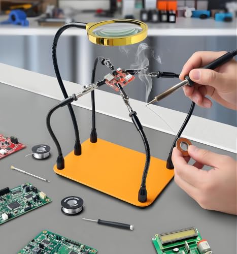 Helping Hands Soldering Station Magnifying Glass PCB Holder Tool - size: Medium