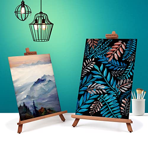 2 Pack Beechwood 25’’ Tabletop Easel Display Stand Set for Painting - size: 2 Pack