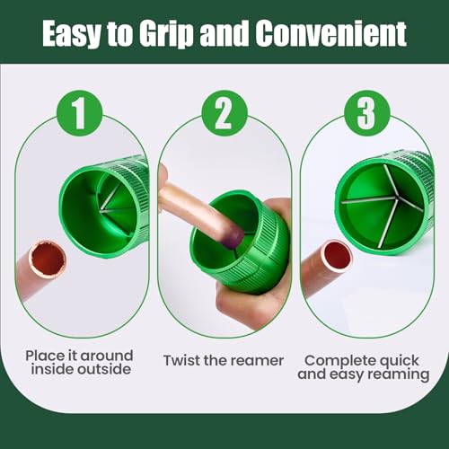 Super Stars Pipe Reamer Tool with 4 Blades - 1/4–1-5/8 inch Inner & Outer Deburring Tool for Copper, PVC, PPR, Brass, Aluminum, and Stainless Steel Tubing - style: 4 Blades