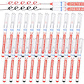Marspark 24 Pcs 24 Pcs Long Nib Marker Deep Hole Scriber Pen, Red, Black - color: Red, Black