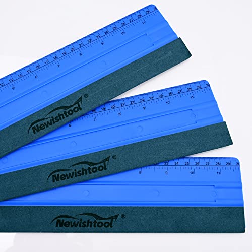 NEWISHTOOL 11.8" Felt Squeegee for Vinyl 29.8cm Big Size Ruler Squeegee Kit - color: Blue, size: 29cm