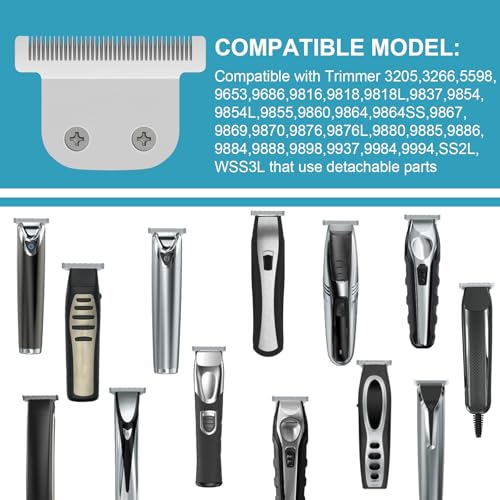 T-Blade Detachable Replacement Blade Compatible with Wahl Trimmers,2 Pack - size: 40mm (Pack of 2)