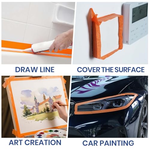 ADHES Orange Masking Tape 1.88in x 55yds x 5rolls - size: 1.88in x 55yds