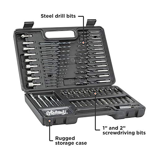 BLACK+DECKER Drill Bit Set/Screwdriver Bit Set Combo, 109-Piece (BDA91109)