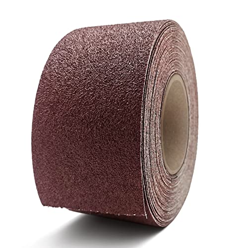 60 Grit Sandpaper Roll, 3 Inch x 49 Feet Emery Cloth Roll Aluminum Oxide Abrasive Paper Roll Continuous Sandpaper for Metalworking, Woodworker, Furniture Repair, Sanding Automotive Plumbing - size: 60 Grit