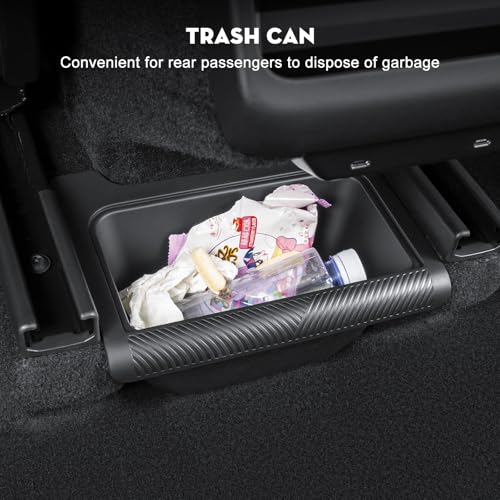 Backseat Trash Can Organizer for 2026 New Tesla Model Y - size: for 2025-2026 Model Y Juniper(Backseat Trash Can)