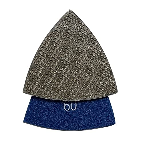 3" Triangular Grinding Pad for Oscillation Multi-Tool, 60 Diamond Grit - size: 3" Hook & Loop, style: #60 Grit