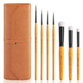 Golden Maple Kolinsky Sable Brushes,7PCS Miniature Paint Brushes Set with DryBrushes #3,5,6 for Miniature,Model,Oil,Acrylics,Watercolor,Gouache - color: Orange