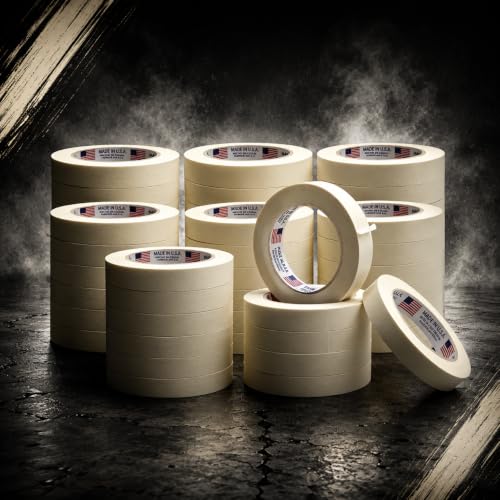 WOD Utility Grade General Purpose Masking Tape, 2 inch x 60 yds (Pack of 6) Great for Home or Office, Painting, or Labeling, Adhesive Leaves no Residue - size: 2 inch - Pack of 6