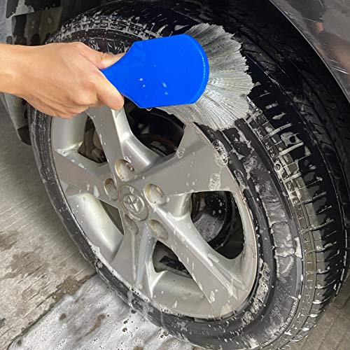 Wheel & Tire Brush for Car Rim, Soft Bristle Car Wash Brush - color: Blue