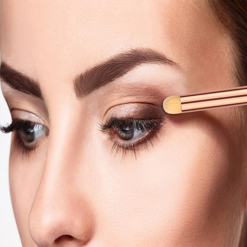 UorPoto Eye Makeup Brush Set Round 6Pcs Professional Concealer Eyeshadow Brush Can Blending Brushes for Card Making