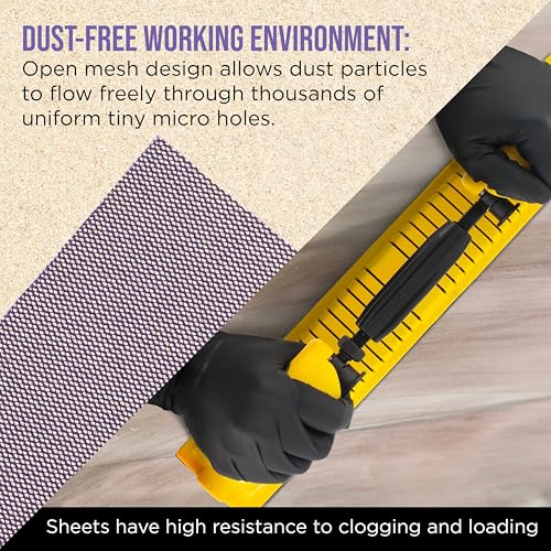 Dura-Gold Premium 240 Grit Purple Ceramic Mesh Longboard Sandpaper, 2-3/4" - style: 240 Grit