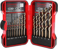 15-Piece M35 Cobalt Drill Bit Set, Metric 1.5-10mm for Hard Metals - style: 15pcs(Plastic Case)