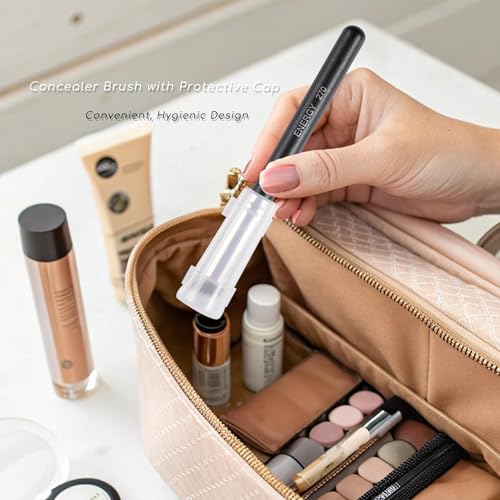 ENERGY Foundation Brushes Set Professional Under Eye Concealer Brushes Perfect For Blending Liquid Cream or Flawless Powder Cosmetics Buffing Stippling Concealer Premium Synthetic Bristles - style: 270 with cap /270mini