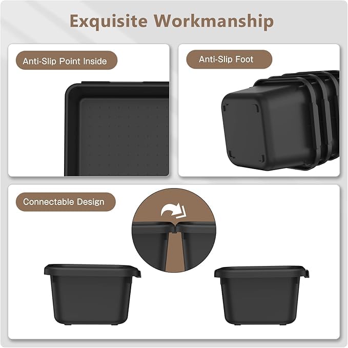 A-LUGEI 【🅻 𝟱𝗽𝗰𝘀】 Tool Box Organizer Garage Organization and Storage - size: 5pcs-L Size
