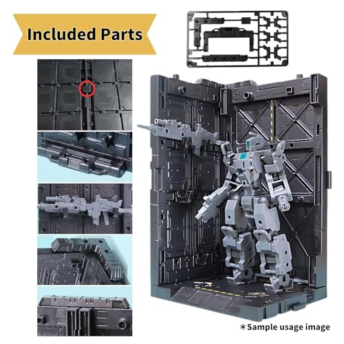 Plastic Model Display Items Set (Side Walls ×2, Alligator Clips ×2) - style: Side Walls ×2, Alligator Clips ×2