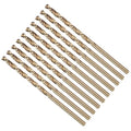 METALLIXITY Micro Drill Bit #37 10Pcs 4341 HSS Small Bits 118° Gold Finish - size: #37 (2.642mm)