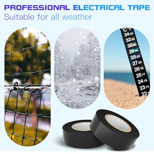 9 Rolls Colored Electrical Tape (0.7 Inch by 30 Feet)