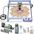 CREALITY FALCON 10w Laser Engraver with Air Assist, Laser Engraving Machine with Rotary Roller, 72W High Precision Laser Cutter and Engraver for Wood, Metal, Acrylic, Cylindrical Objects, Tumblers - color: Falcon-10W-pack