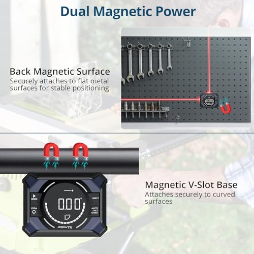 Digital Laser Inclinometer,Rechargeable Magnetic Level ±0.1° Accuracy - color: Digital Laser Inclinometer