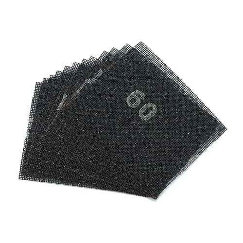 SCOTTCHEN Sanding Mesh 1/4 Sheet (12pcs) 5.5" x 4.5" for Palm Sanders Sheets 60 Grit - size: 1/4 Sheet: 5.5"x 4.5", style: #60