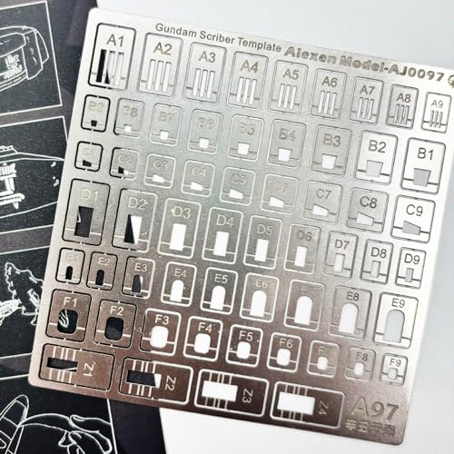 58Pcs Hobby Model Craft Tools Kit for Gundam Model Building Scribe Line Detail Maker Flat or Folding Stainless Steel Carving Auxiliary Ruler
