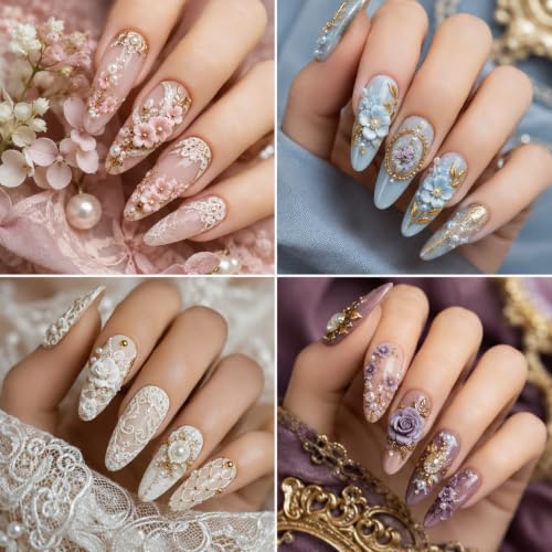 2 Pcs Dual-Ended Silicone Nail Art Sculpture Pens, 3D Gel Carving & Metal