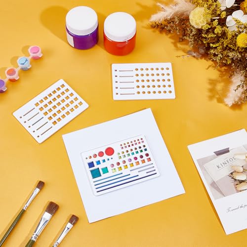 BENECREAT 3Pcs Grid Journal Stencil, Handmade Flexible Record Template, Planner Stencil for Bullet Journaling, Reusable Calendar Planners, Durable Writing & Drawing Tools - style: Rectangle