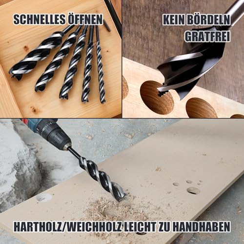 1-1/4" x 12" Auger Drill Bit for Soft and Hard Wood,Hex Shank - size: 1-1/4 in, style: 12"