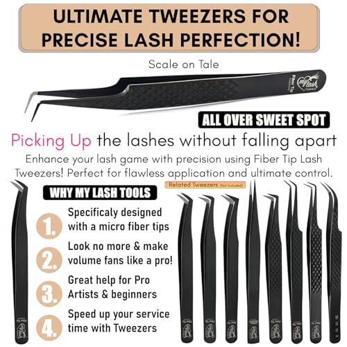 90 Degree Boot Lash Tweezers for Volume Fans - color: Cectweezer-01