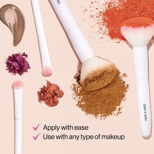 wet n wild Fan Brush, Blending Brush for Highlighter, Blush, & Peel Masks, Ergonomic Handle (Pack of 2) - color: Fan, size: 7.28 in (Pack of 2)