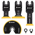 EZARC Titanium Oscillating Saw Blades Kit 4 PCS, Plunge Cutting Multitool Blades for Metal Wood Nails Screws, Flush Cut Universal Quick Release Multi Tool Blades Kits, Tool Blades Fit Multiple Models - size: 4 Pcs Mixed Set