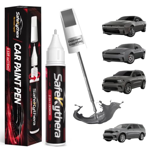 Destroyer Gray(PDN) Touch Up Paint Pen for Dodge - color: Destroyer Gray(PDN) for Challenger/Charger/Caravan/Durango/Journey/ProMaster City/ProMaster/Ram Series