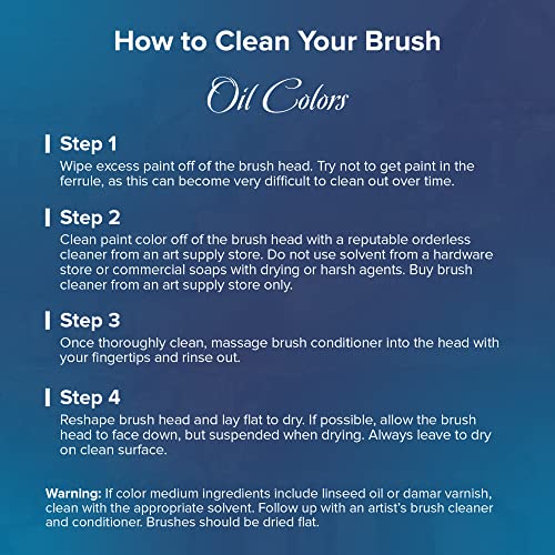 Silver Brush Limited Bristlon Fine Detail Oil Paintbrush Set, 4pc - color: Foundation Set, size: 4 count
