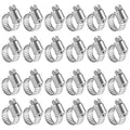 Winlong Stainless Steel Hose Clamps, 5/16" to 7/8" (8mm-22mm), 24 Pack - size: Mini#6 (5/16" ~ 7/8") 24PK