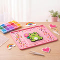 Large Fuse Bead Pegboard Mat 18.9 x 15 in, Silicone Non-Slip Craft Tray Mat - color: light pink