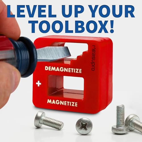 Magnetizer Ring & Demagnetizer for Screwdriver Bits, Red, 3 Pack - color: Red