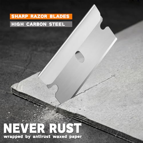 REXBETI 1000-Pack Single Edge Razor Blades, Industrial Scraper Razor Blades - size: 1000 Pack