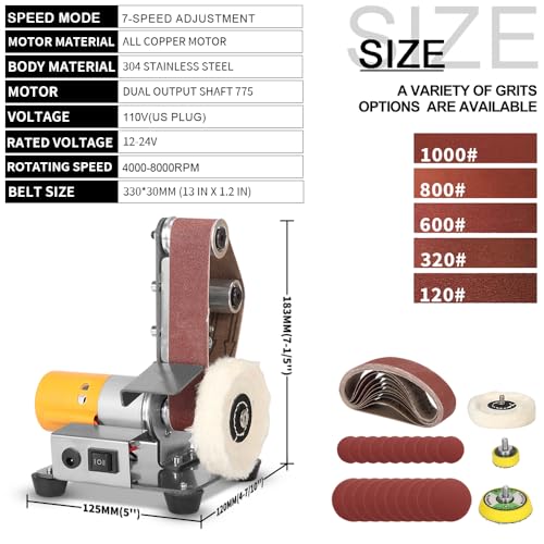 SI FANG Electric Belt-Sander Knife Sharpener Model Crafts Making Grinder
