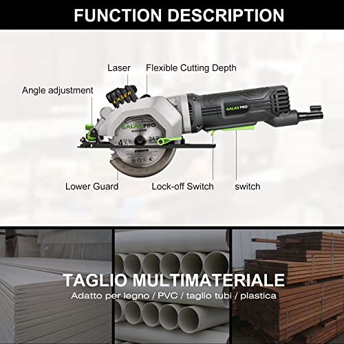 GALAX PRO 4Amp 3500RPM Circular Saw with Laser Guide - style: 4.0A Corded Circular Saw