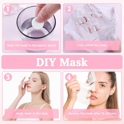 100PCS Compressed Cotton Facial Mask Sheets for Women