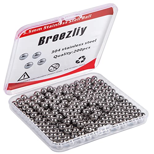 200 pcs Paint Mixing Balls Stainless Steel Mixing Agitator Balls for Mixing Model Paints，5.5mm/ 0.22”。 - size: 0.22 in
