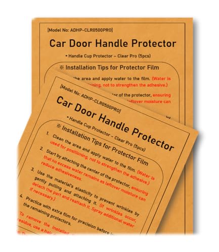 [3M]-5pcs(Pro) Customized Car Door Handle Cup Protector Made with 3M PPF - color: Clear Pro/5pcs