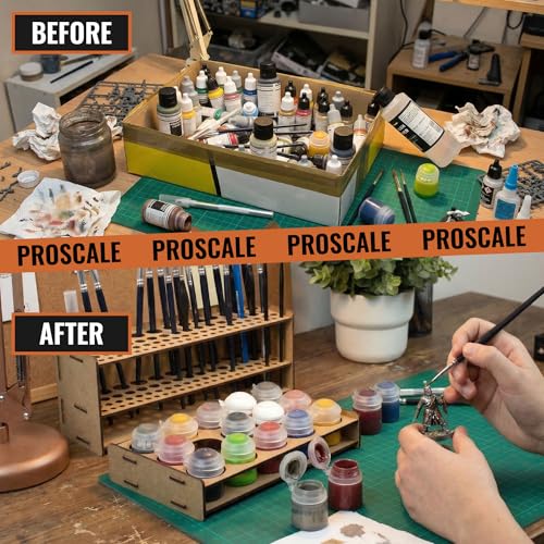 PROSCALE Mini Paint Holder for Miniatures & Modeling, Compact Project Paint Organizer Tray for 33mm Pots, Portable Tabletop Paint Rack, Compatible with Citadel (33mm) - color: Paint rack Mini