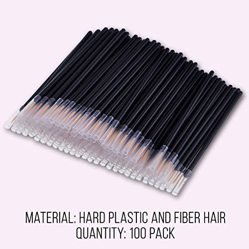 KINGMAS 100 Pack Eyeliner Brush, Disposable Point Eye liner Applicator