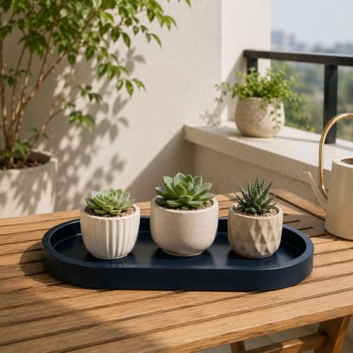 Bathroom Tray,Vanity Tray,Perfume Tray for Makeup,Perfume,Trinket - color: Dark Blue, size: 12.5"x5.8"x1.1" (2 Pack)