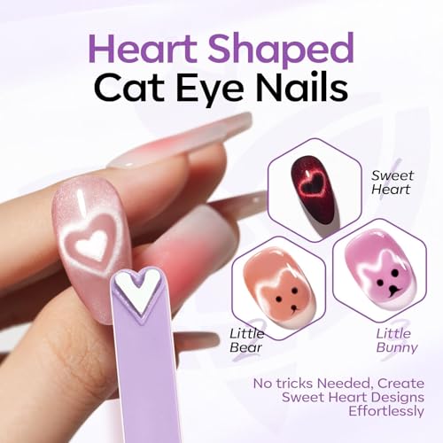 Modelones Cat Eye Magnet 8-in-1 Tool Strong Magnetic for Cateye Gel Polish - color: A 8-in-1 Cat Eye Magnet