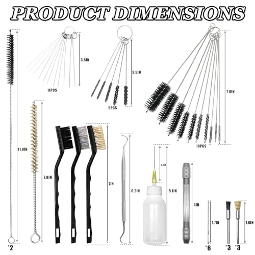 Spray Gun Cleaning Kit, Universal Paint Gun Cleaner Brushes Set, Paint Sprayer Cleaning Kit