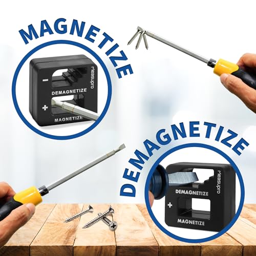 Screwdriver Bit Magnetizer & Demagnetizer Tool, Black, 3 Pack - color: Black